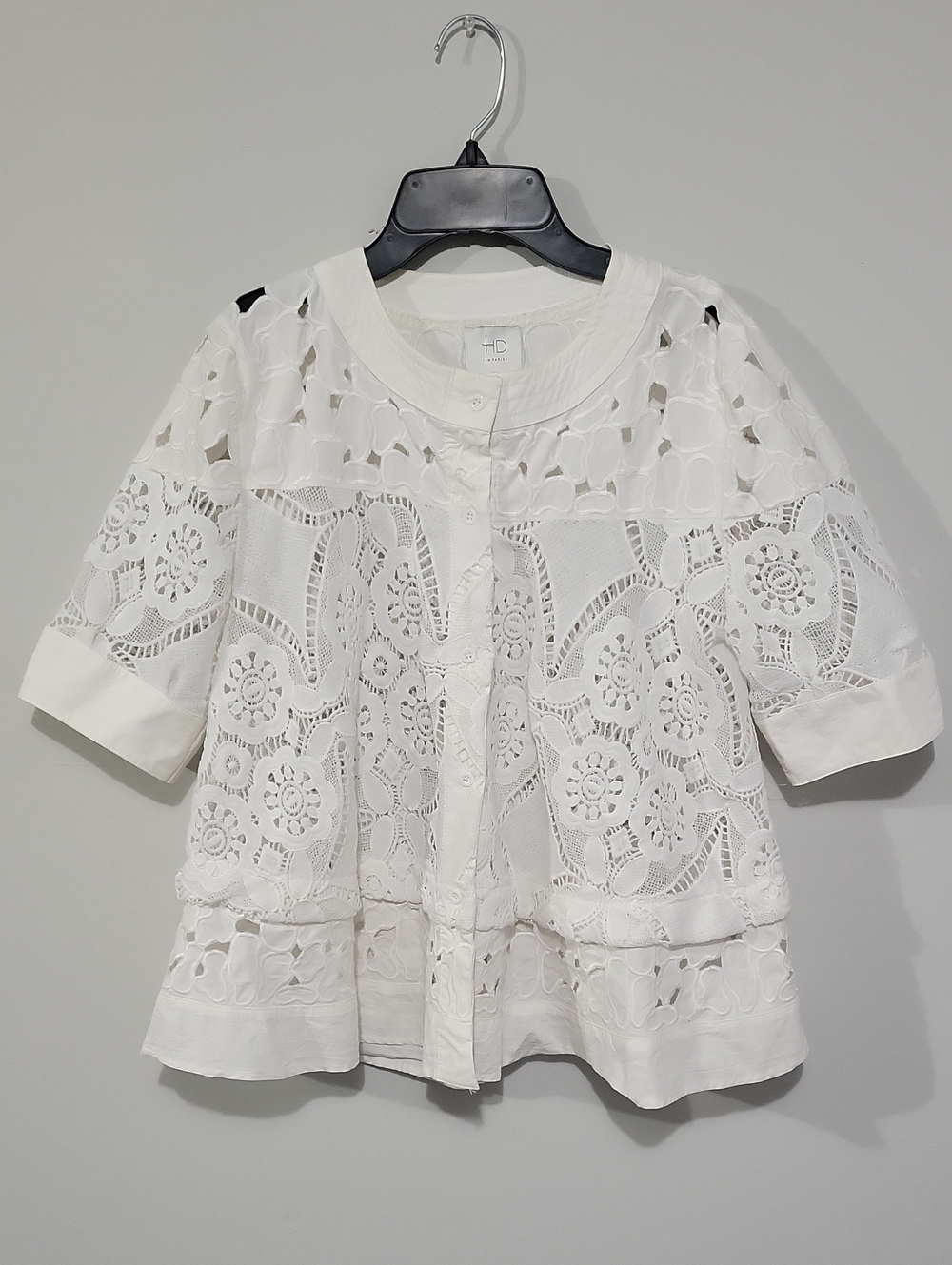 HD In Paris | White Lace Crochet Top Coquette Cottagecore Fairycore Boho Chic M